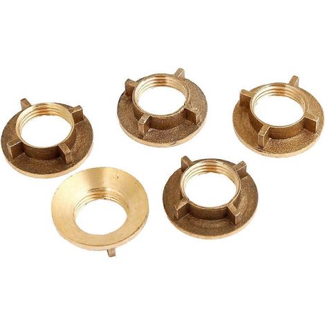 Lot de 5 écrous de robinet en laiton fileté 1/2"PT pour robinet d'eau domestique (1/3)