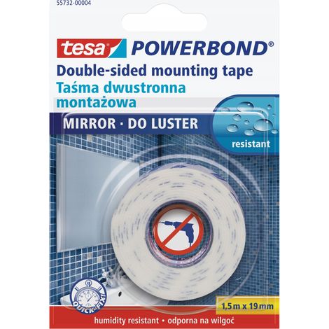 Nastro di montaggio biadesivo Tesa per specchi 1,5 m 19 mm (1/5)