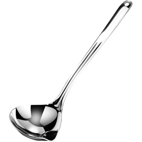 Cuillère À Soupe - Manche Long - Acier Inoxydable 304 - Résistant À La Chaleur - Pour Cuisinière Et Service - Taille L (1/5)