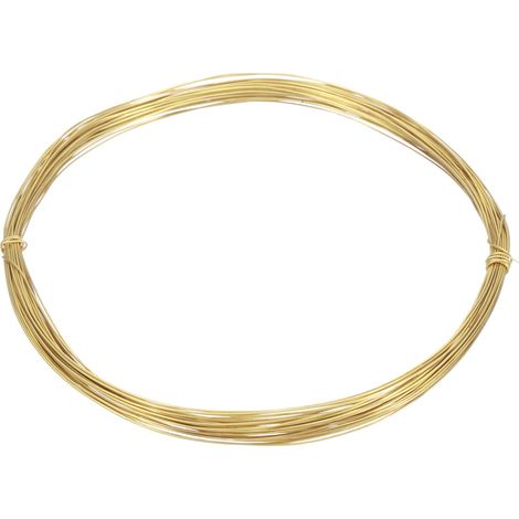 26 Gauge Fil de Laiton 0.4mm pour Loisirs Créatifs 9.15 Mètre de Long Rond Flexible et Malléable pour Bijoutier, pour la Création de Bijoux, le Modélisme et la Décoration (1/5)