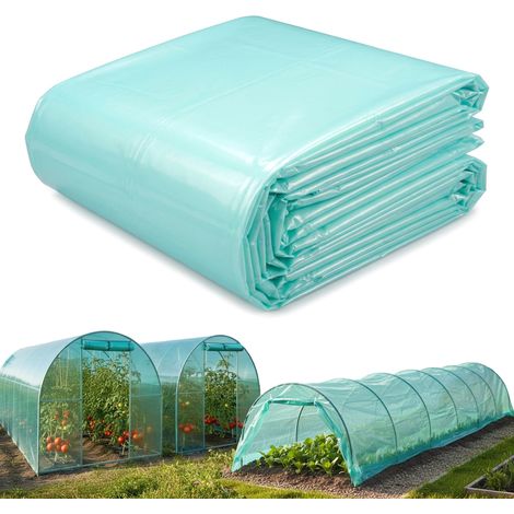 Garronda Gewächshausfolie 12x6 m (Länge x Breite)  3-Schichtig UV Stabilisiert Reißfeste Folie für Gewächshaus Tunnelfolie Folientunnel und Treibhaus Abdeckfolie für Garten GD-0198 Grün
