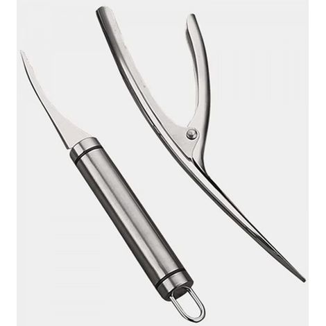Éplucheur De Crevettes, Shrimp Peeling,2 Outils D'épluchage De Crevettes, Outil D'épluchage De Crevettes, Passe Au Lave-vaiss, Facile à Nettoyer (argent) (1/5)