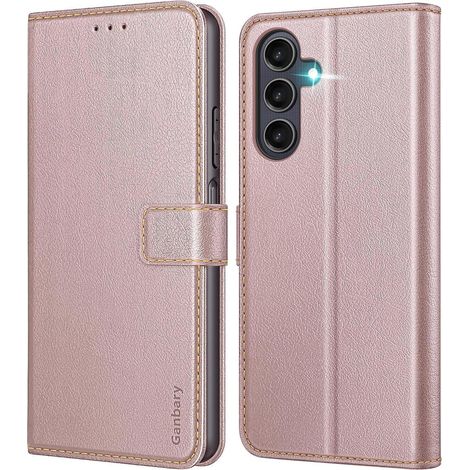 Samsung Galaxy A25 5G Handyhülle Leder Klapphülle Roségold (1/5)