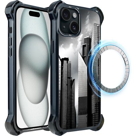 iPhone 15 Plus ibizu DropGuard Ultra Hülle mit MagSafe, Noir City, Manhattan (1/5)