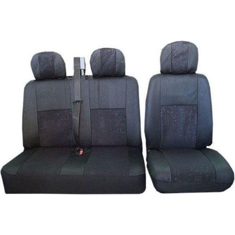 Lot 2+1 de housses de siège universelles pour fourgonnettes et minibus – noir