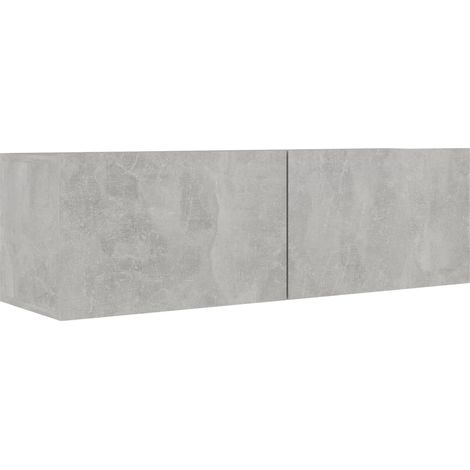 Meuble TV Gris béton 100x30x30 (1/5)