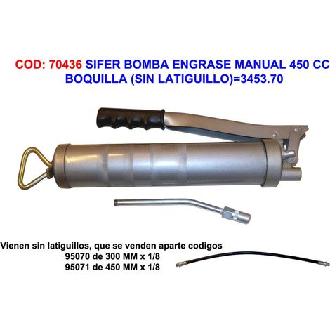 Bomba de Engrase Manual SIFER 450CC con Boquilla sin Latiguillo