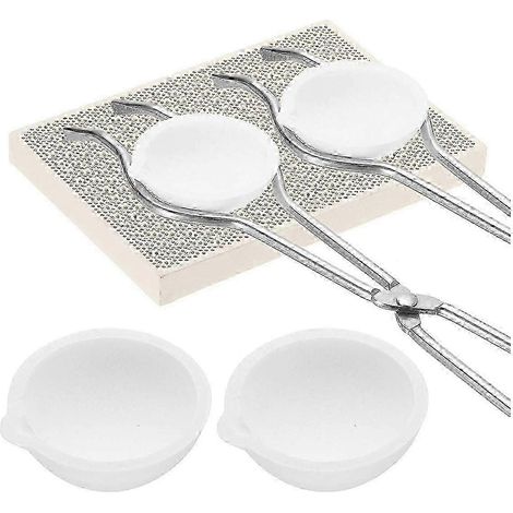 Creusets de 100 g et 250 g pour la fusion, kit comprenant un petit creuset en céramique de quartz, une pince et une plaque à souder. (1/5)