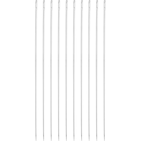 60 Nähnadeln mit großem Öhr, 175mm, Kohlenstoffstahl, für Handarbeit