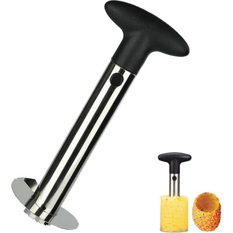 1 Coupe-Ananas en Acier Inoxydable, Découpe Anneaux, Poignée Ergonomique, Outil Cuisine (1/5)