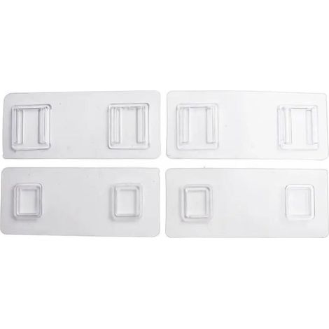 Adhesivo Para Pared - Transparente - Sin Perforacion - Para Toallas - 10 X 5 Cm - 1 Unidad (1/5)