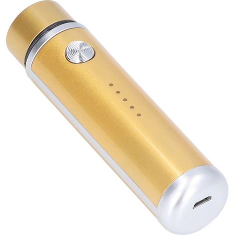 Mini-USB-Elektrorasierer 013, lange Akkulaufzeit dank integriertem Lithium-Akku, Ladeanzeige, goldener Rasierer für Damen und Herren, Selbstrasur (1/5)
