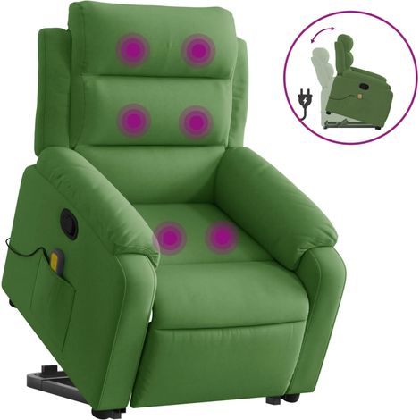 Maison Exclusive - Massagesessel mit Aufstehhilfe Hellgrün Samt (1/5)