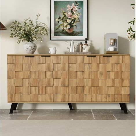 Sideboard Schrank Aufbewahrung 160 cm Holz OKMYHOME (1/5)