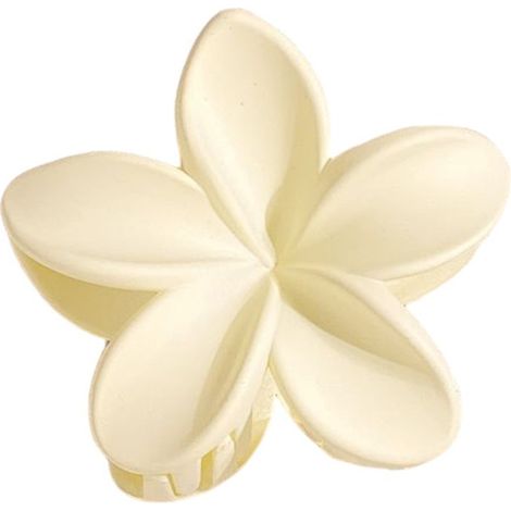 Fermaglio per capelli XL con fiore, finitura opaca color crema, 7,5 x 8 cm, SP426 (1/3)