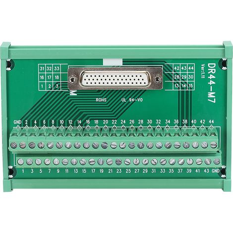Connecteur femelle à bornier DR44-M7, module de dérivation 60V DC pour interface de connexion (1/5)