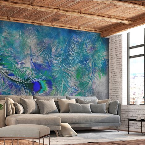 Papier peint Peacock Feathers - 250 x 175 cm (1/4)