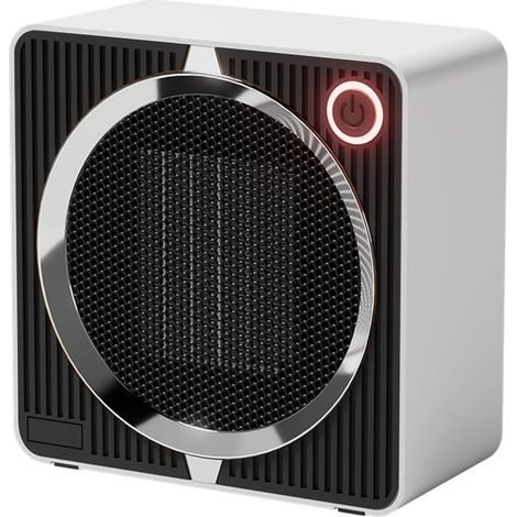 Radiateur Électrique Portable, Design Moderne avec Anneau Doré (1/4)