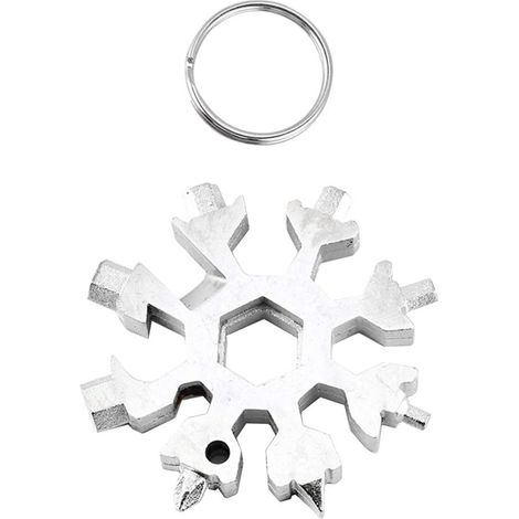 Clé multifonction flocon 18-en-1 inox tournevis décapsuleur (1/3)