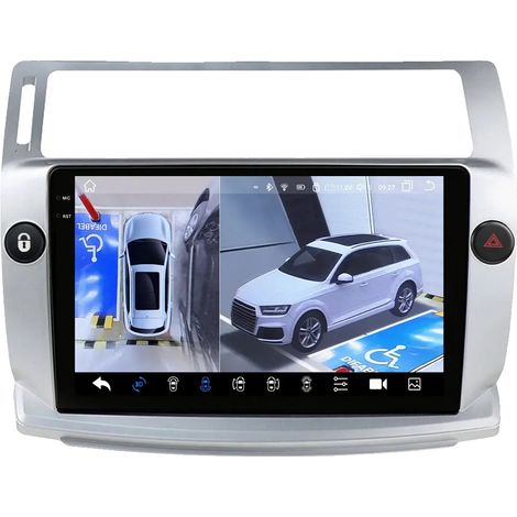 Autoradio, Lecteur Multimédia, Compatibilité Smartphone, Compatible avec Citroën C4/C-Triomphe/C-Quatre 2004 - 2009, QS8 avec Caméra 360 (1/2)