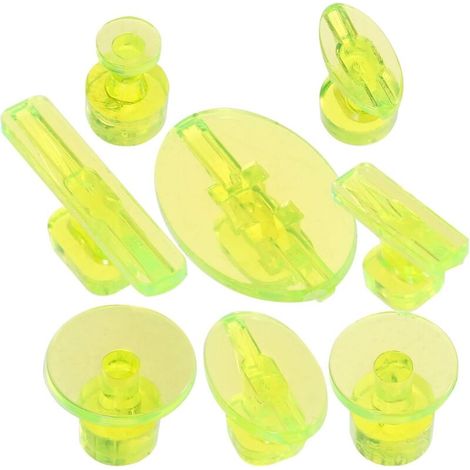 8-Piece Automotive Dent Repair Kit, Transparent Body Repair Tools, Thick Yellow Tabs, Dent Puller for Cars and Motorcycles, Dent Removal Kit (1/5)