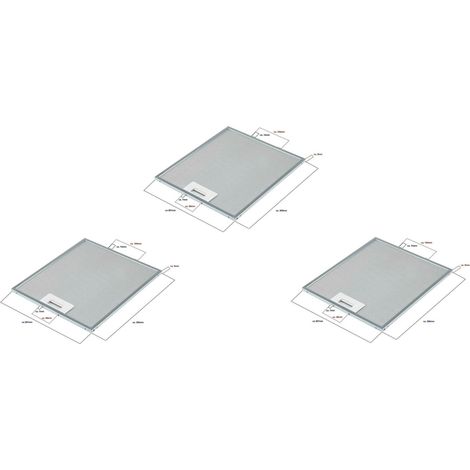 FILTRO CAPPA CANDY 49030919 INDESIT C00314158  METALLICO 305x267x9mm PZ 3  F 239 (1/5)