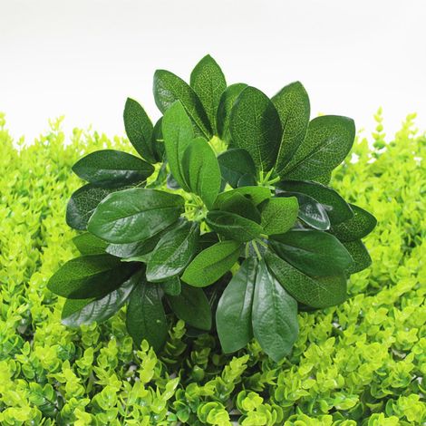 Plante Artificielle Pieds De Canard - Feuilles Simulées En Plastique Type Anthurium Et Sept Étoiles - Décoration Murale Et Intérieure - 1 Pièce (1/3)