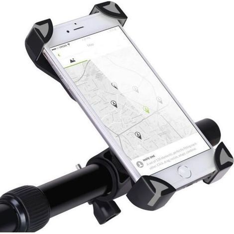 Bicycle Smartphone Holder MTB Bike Phone Holder Rotatable 360 Universal and Adjustable for 4-6.5 inch Mobile Phone Gray (1/4)