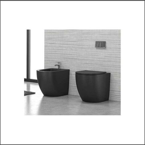 Bidet Filomuro - Ceramica - Mod. MILOS - Colore NERO OPACO (1/3)