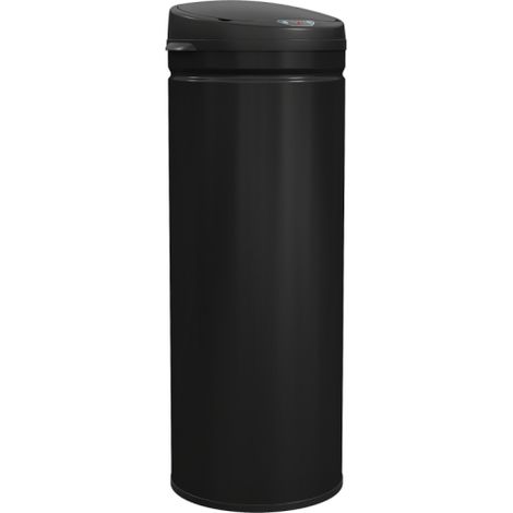 Poubelle de 50 litres à capteur et fermeture amortie, en acier inoxydable sans contact, pour une cuisine hygiénique. (1/4)
