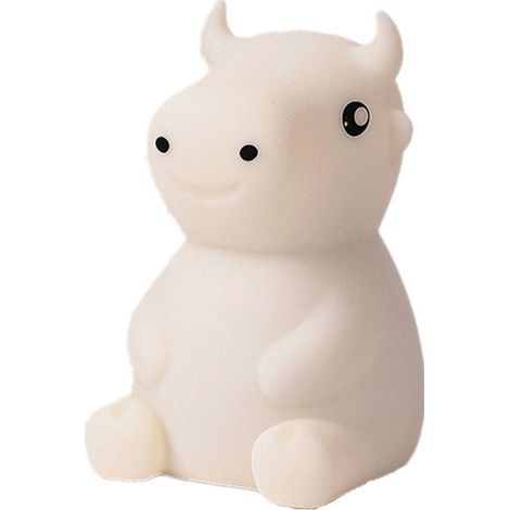 Veilleuse - Forme Veau - Silicone - LED 1800 K - Rechargeable USB - 2 5 W - Autonomie Jusqu'à 200 H - Pour Chambre Enfant ou Adulte - 1 Pièce
