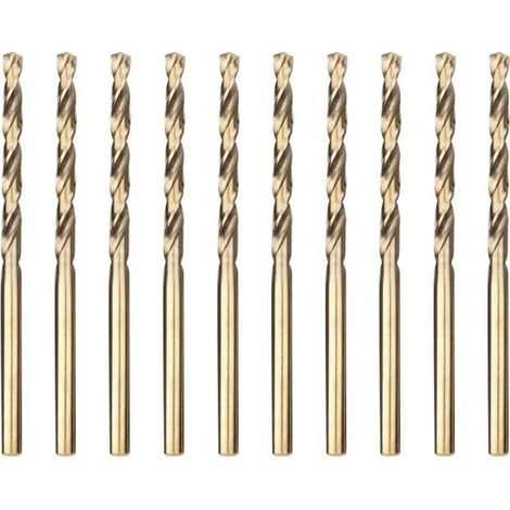 Metallbohrer HSS Spiralbohrer Kobalt Edelstahl 3.0mm x 61mm x 10pcs (1/5)