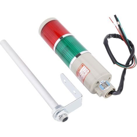 1PC LTA205-2 220V Voyant d'avertissement Ampoule d'équipement d'urgence Lampe mixte rouge et verte [Classe énergétique E] (1/5)