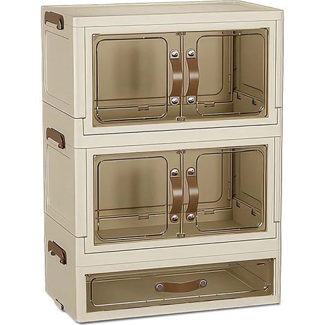 TRADE SHOP - Mobiletto Organizer Pieghevole A 2 Ripiani Con Cassetto Armadietto Da Scrivania Camera - (1/5)
