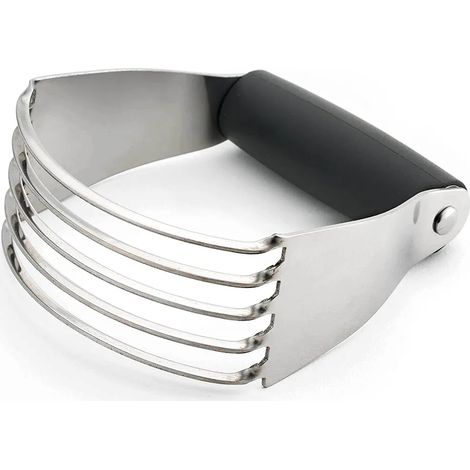 Coupeur de pâte simple pour la cuisson – Outil mélangeur de pâte en acier inoxydable avec poignée confortable – Coupeurs de pâte robustes et mélangeur de pâte pour mélanger le beurre, la farine et plu (1/4)