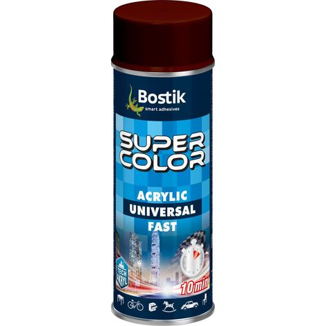 Barniz acrílico en spray Bostik Super Color, color marrón, 400 ml (1/2)