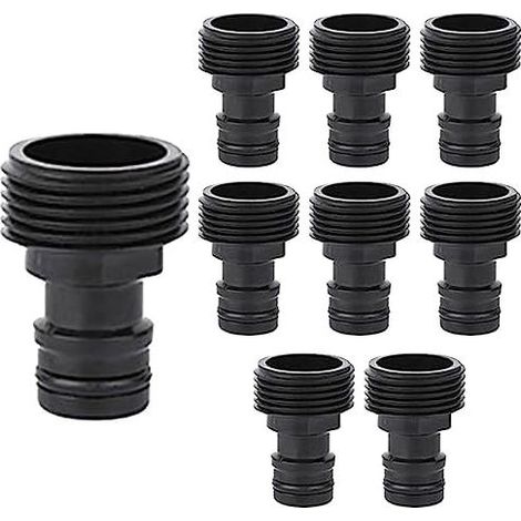 Set mit 8 3/4"-Schnellkupplungen für 1/2"-Gartenschlauchanschlüsse, Außengewinde - (1/5)