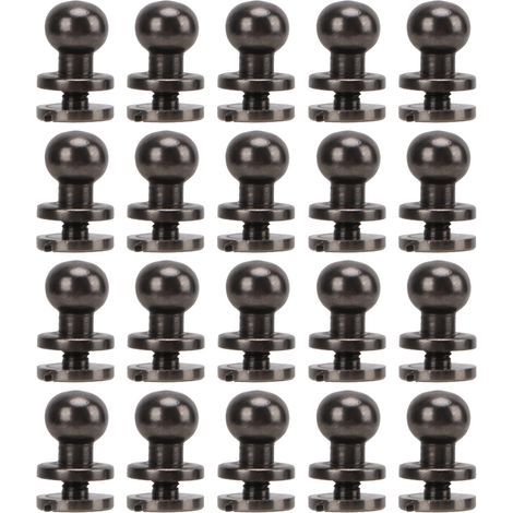 20 rostfreie Messing-Rundkopfnieten für Taschen- und Schuhreparaturen, Heimwerkerzubehör 8x7 mm (1/5)