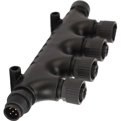 Connecteur Tee NMEA 2000 N2K 4 voies M12 5 broches étanche IP67 pour réseaux Lowrance, adaptateur marin. (1/5)