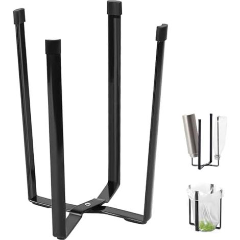 Egouttoir à Bouteille, Noir Support pour Bouteilles à égoutter, égouttoir Pliable pour Bouteille, Séchoir à Bouteilles Multifonction, Porte Bouteille de Cuisine, pour Biberons, Tasses (1/4)