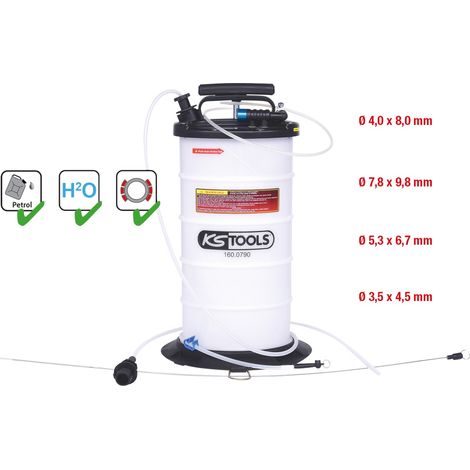 KS Tools Vakuum-Absaugpumpe 9,5 Liter inklusive 4 Sonden