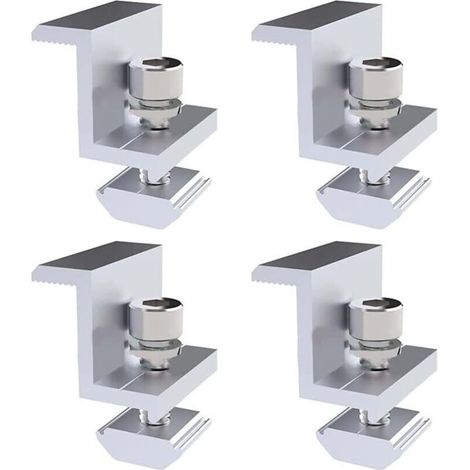 Support de fixation pour panneau solaire, support de fixation pour panneau solaire, argent, style Z, aluminium, large (couleur : 4 pièces 35 mm) (1/4)