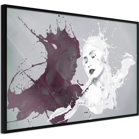 Affiche Murale Encadrée "Well-Matched Couple" 30 x 20 cm Noir