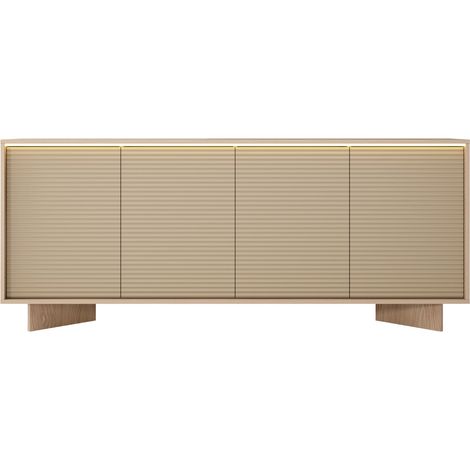 GOBI - Buffet 204 cm melaminé Beige (1/5)