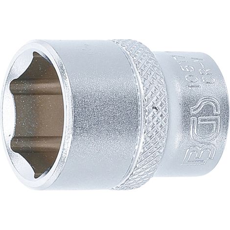 BGS Steckschlüssel-Einsatz Sechskant Antrieb Innenvierkant 10 mm (3/8") SW 17 mm - 10617 (1/4)