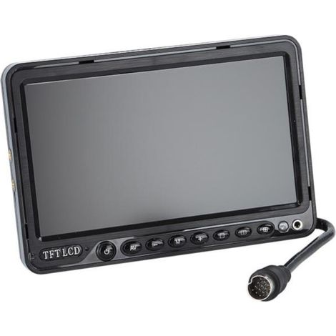 Moniteur universel pliant 16-9 4-3 - 7 pouces camera recul 1X RVC 4X AV - noir