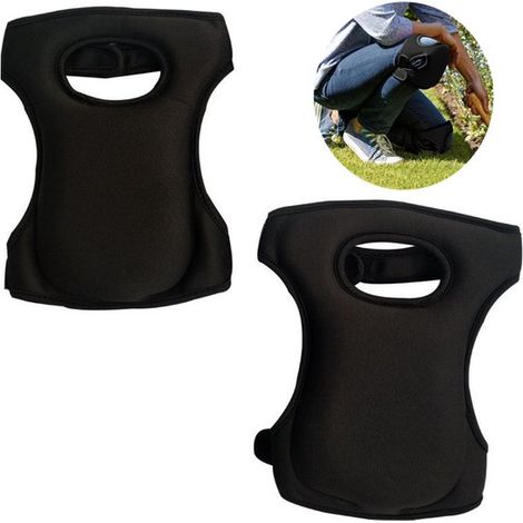 Genouillères de jardinage 1 paire – Protections rembourrées pour les genoux – Confortables et résistantes – Pour jardinage pose de carrelage nettoyage et bricolage – Noir (1/5)