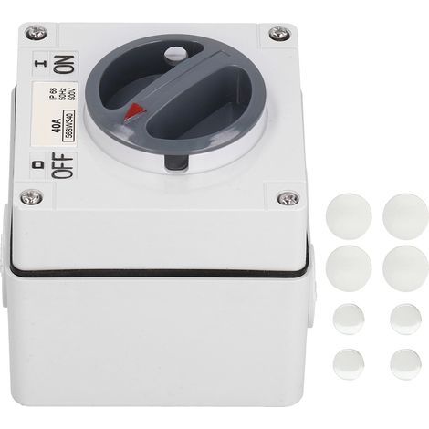 Prise de commutateur étanche extérieure, Isolation anti-poussière, boutons OnOff rotatifs, indicateurs 500V(3P40A) (1/5)