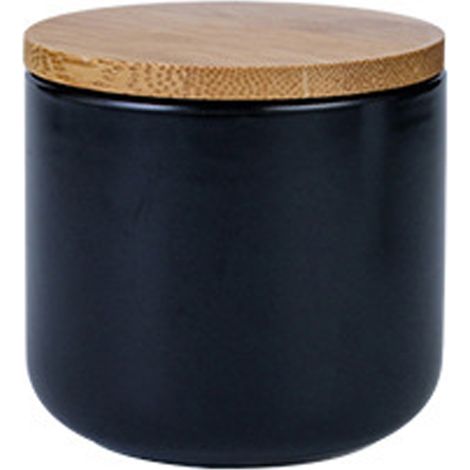 Boîte De Rangement Cuisine - Boîte Céramique Étanche Avec Couvercle En Bois - Pour Farine Sucre Café Thé Épices - Lot De 4 (1/5)