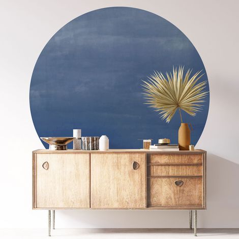 Sticker mural rond / cercle - Couleur Tendance - Diamètre 30 cm - Adhésif MAT (1/3)
